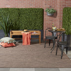 Nourison Positano Indoor/Outdoor Natural 5' X 7' Area Rug, Easy Cleaning, Non Shedding, Bed Room, Living Room, Dining Room, Backyard, Deck, Patio (5X7)