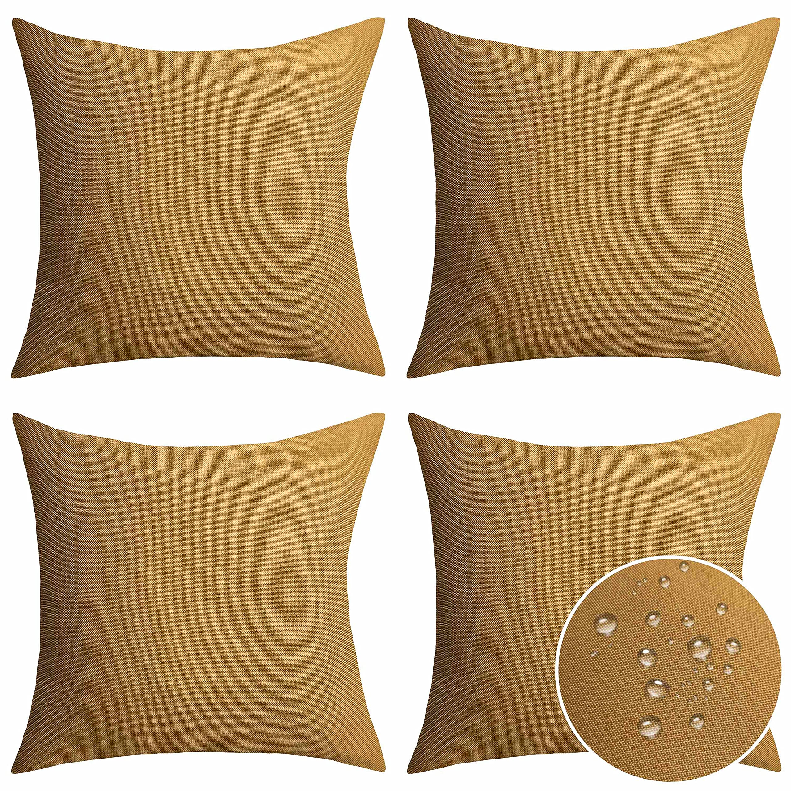 Home Brilliant Holiday Pillow Covers 16X16 Outdoor Pillows Burlap Sunbrella Yellow Mustard Throw Pillow Covers For Patio Outdoor