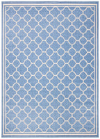 Safavieh Courtyard Collection 8' X 10' Blue/Beige Cy6918 Trellis Indoor/ Outdoor Patio Backyard Mudroom Area Rug