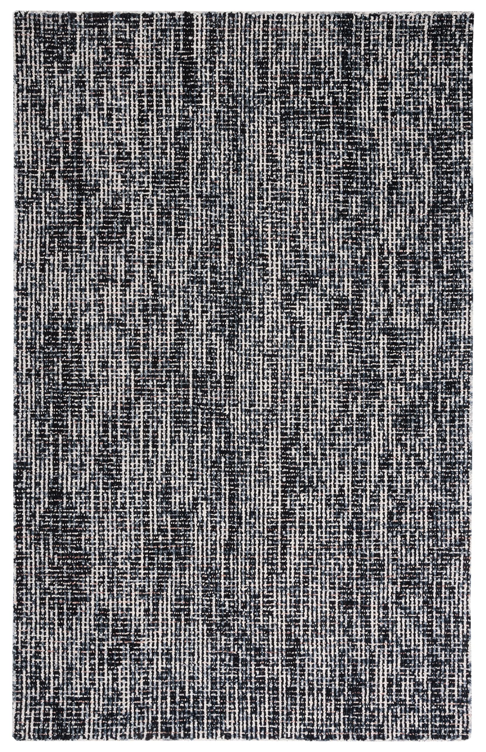 Safavieh Abstract Collection Area Rug - 6' X 9', Black & Grey, Handmade Wool, Ideal For High Traffic Areas In Living Room, Bedro