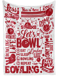 Innobeta Bowling Throw Blanket - Let'S Bowl - Flannel Blankets For Bowling Lovers - Bowling Gifts For Men, Women - 50' X 65' (