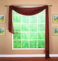 Today'S Curtain Emelia Original Voile Scarf 216', Burgundy, 45' W X 216' L