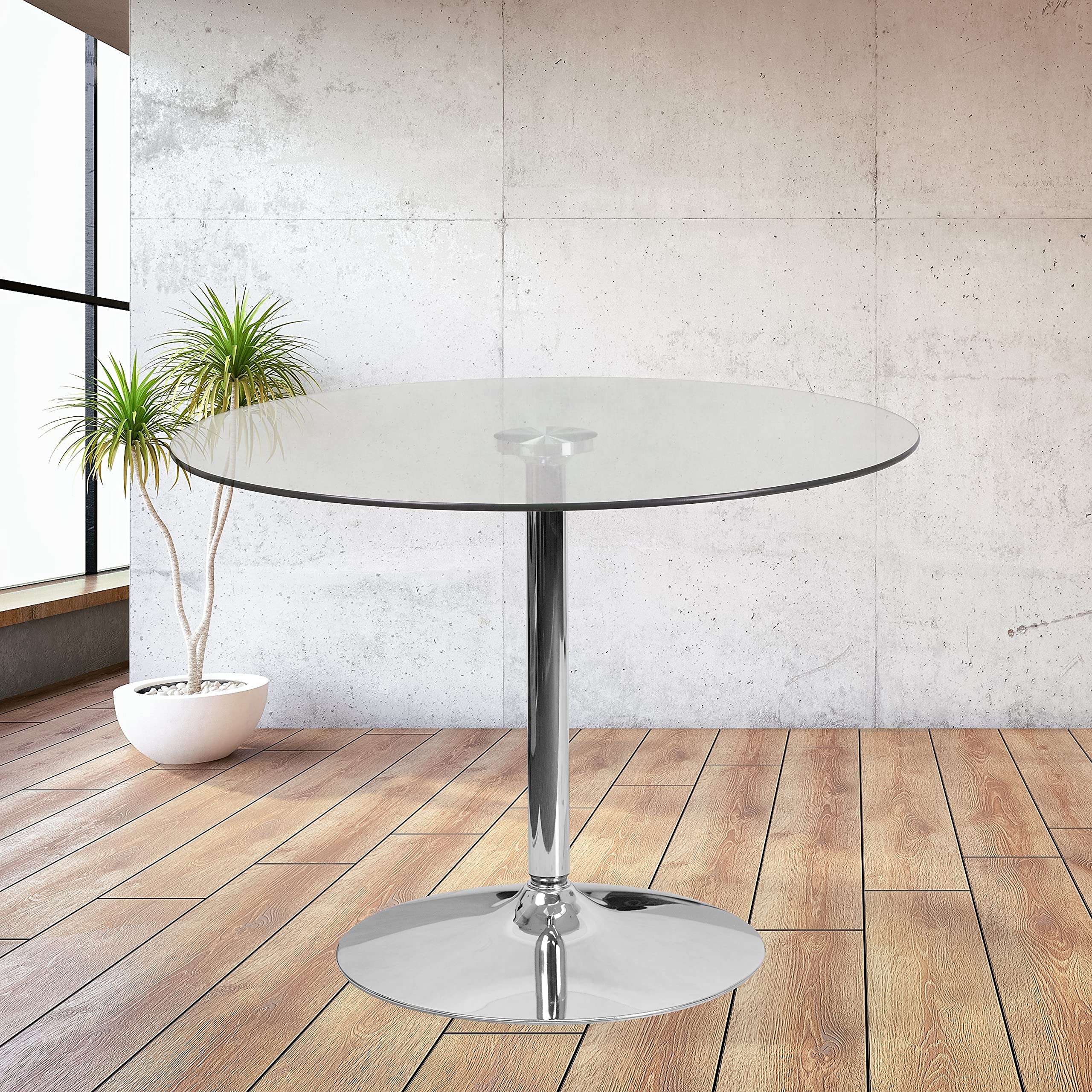 Flash Furniture Hills Round Glass Dining Table - Thumbnail 2