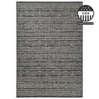 Fh Home Flat Woven Outdoor Rug - Waterproof, Easy To Clean, Stain Resistant - Premium Polypropylene Yarn - Striped Boho - Large