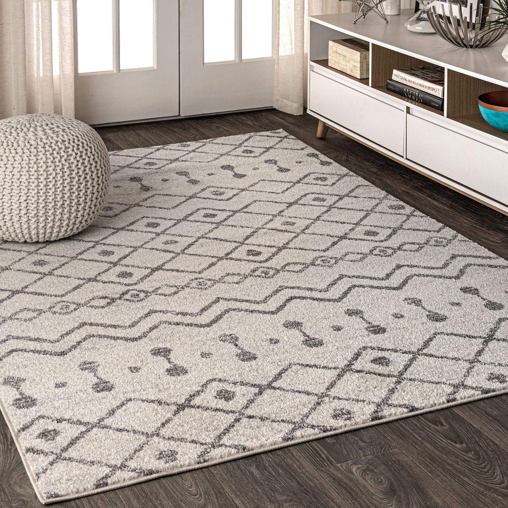 JONATHAN Y MOH208B-4 Aksil Moroccan Beni Souk Indoor Farmhouse Area-Rug Bohemian Minimalistic Geometric Easy-Cleaning Bedroom Ki