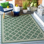 Safavieh Courtyard Collection 8' X 10' Brown/Bone Cy6918 Trellis Indoor/ Outdoor Waterproof Easy-Cleaning Patio Backyard Mudroom Area-Rug