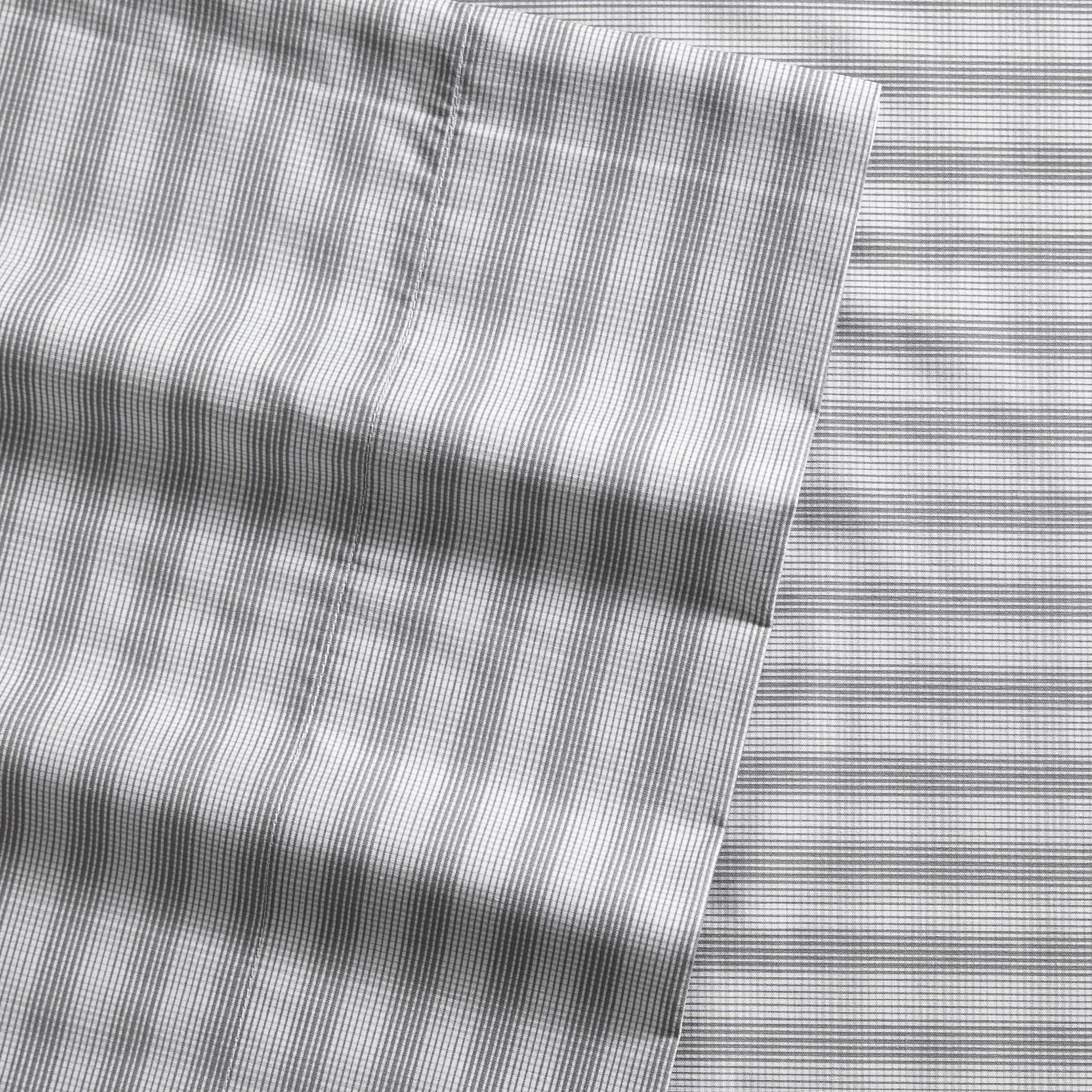 Nautica- King Sheet Set, Cotton Percale Bedding Set, Crisp & Cool, Lightweight & Breathable (Michael Plaid Grey, King)
