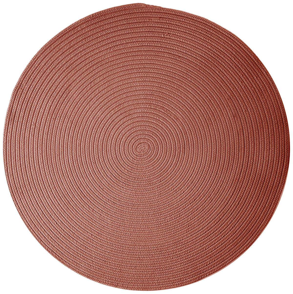 Boca Raton Polypropylene Round Rug 12&quot; X 12&quot; Terracotta