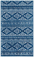 SAFAVIEH Tulum Collection Accent Rug - 2 x 3, Navy & Ivory, Moroccan Boho Tribal Design, Non-Shedding & Easy Care, Ideal for H
