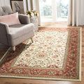 SAFAVIEH Lyndhurst Collection 33 Square Ivory/Rust LNH212R Traditional Oriental Non-Shedding Living Room Bedroom Area Rug
