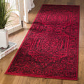 SAFAVIEH Adirondack Collection Runner Rug - 26 x 12, Red & Black, Oriental Medallion Design, Non-Shedding & Easy Care, Ideal f