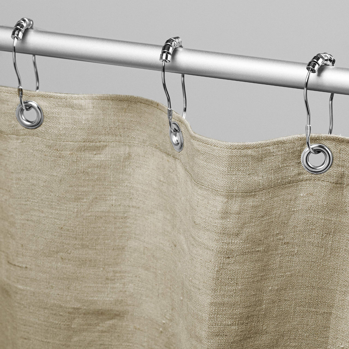 Bean Products Hemp Stall Shower Curtain (Natural), [54' X 74']  All Natural Materials - Made In Usa  Works With Tub, Bath And