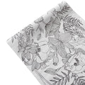 Elegant Lily Lotus Floral Adhesive Shelf Liner Peel & Stick Dresser Drawer Sticker Cabinet Sticker Furniture Contact Paper, 17.7