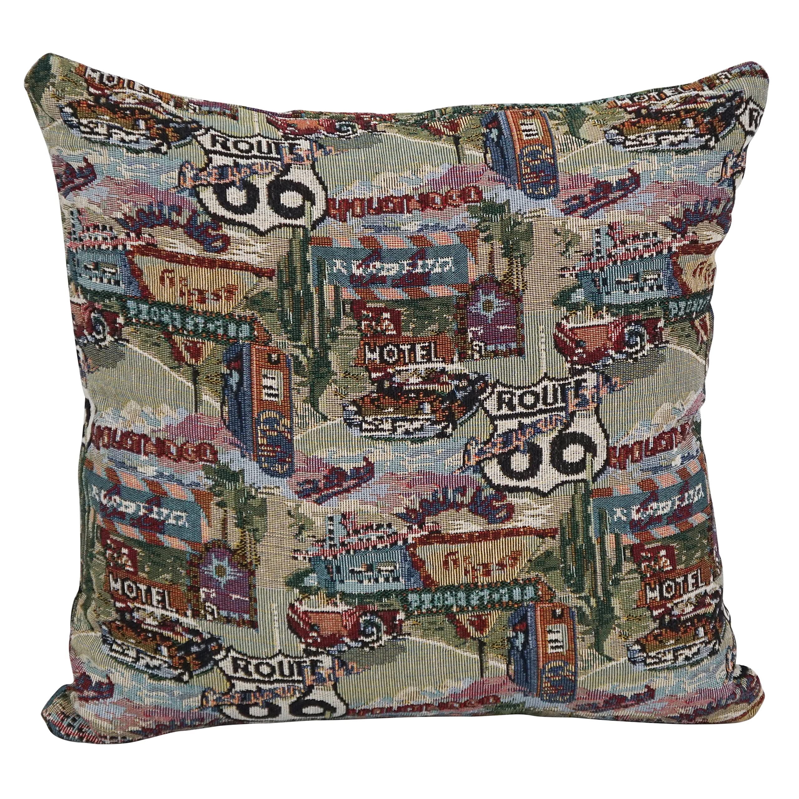 Blazing Needles 17-Inch Tapestry Throw Pillow - Thumbnail 2