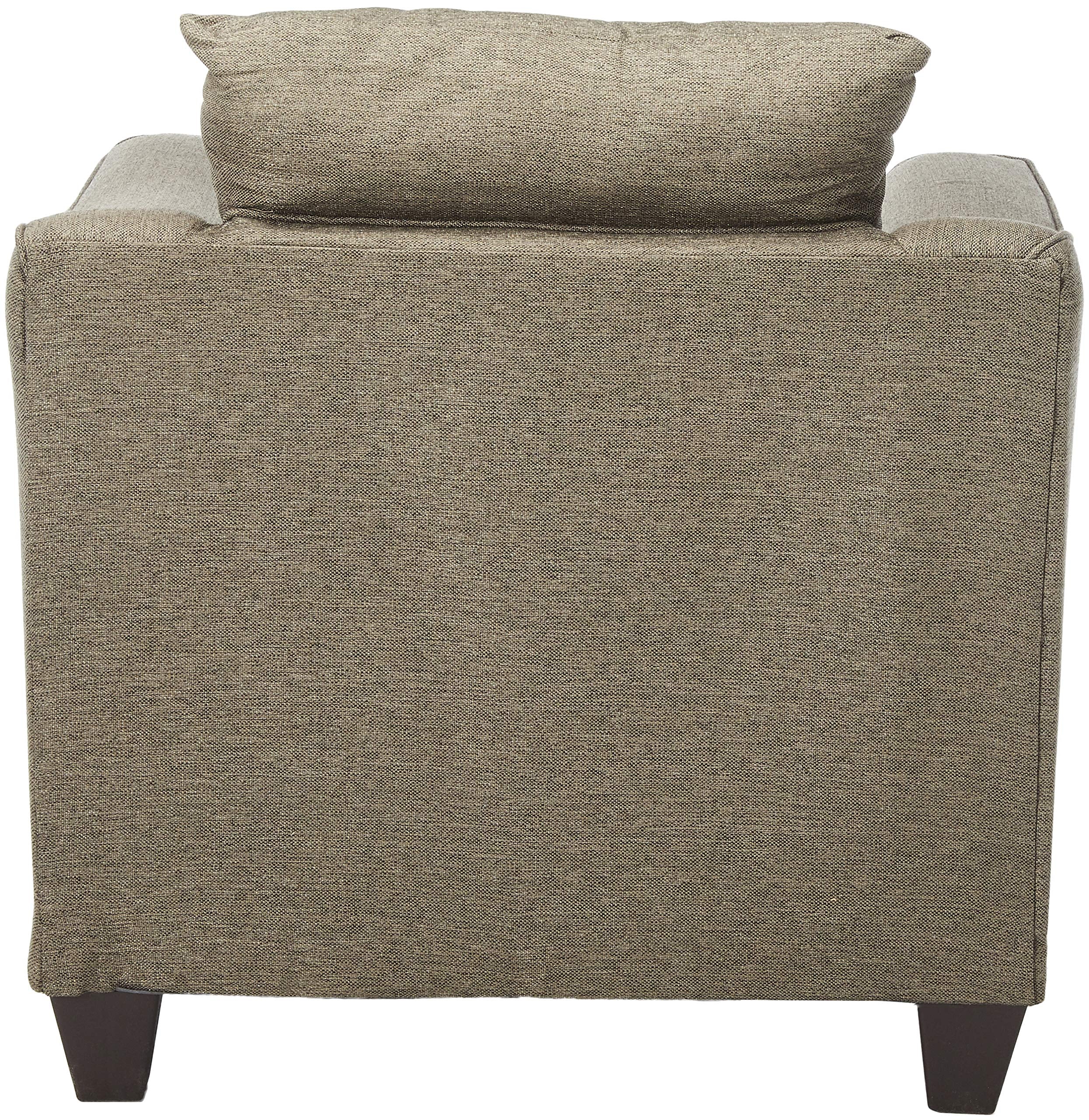 Salizar Upholstered Chair with Flared Arms Grey and Dark Espresso