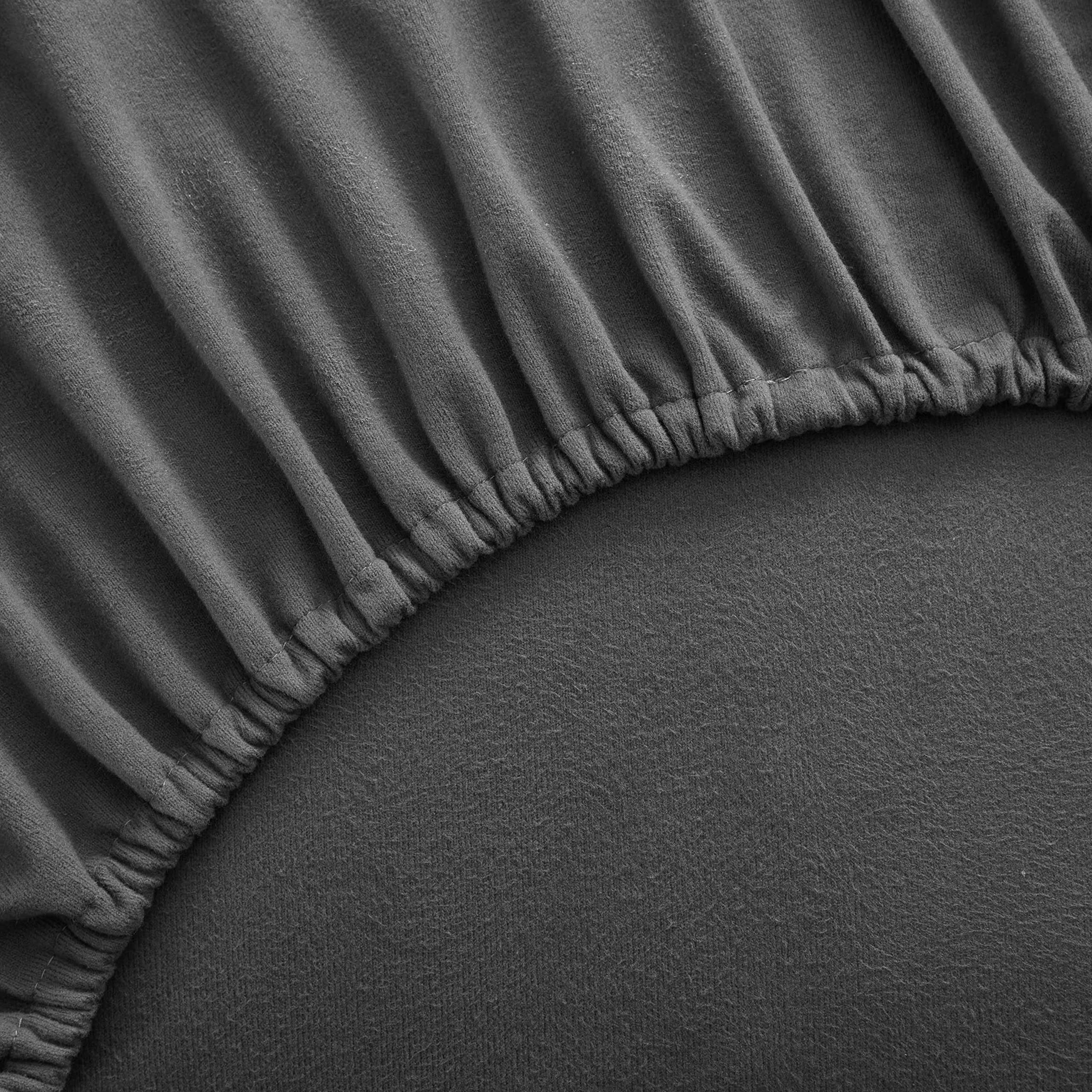 Flannel Sheets Warm And Cozy Deep Pocket Breathable All Season Bedding Set With Fitted, Flat And Pillowcases, Queen, Gray