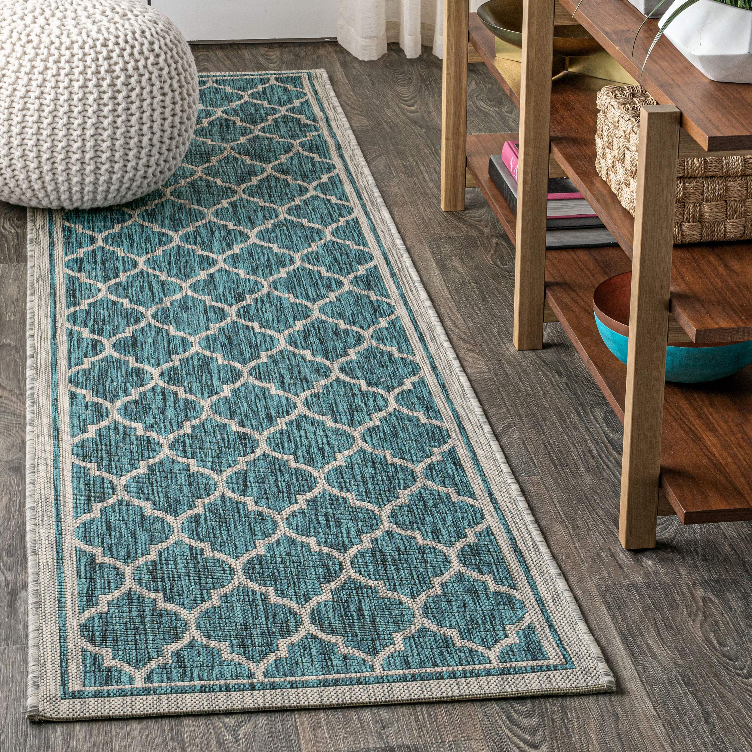 Jonathan Y Smb109E-28 Trebol Moroccan Trellis Textured Weave Indoor Outdoor Area-Rug Bohemian Modern Easy-Cleaning Bedroom Kitch