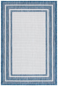 Safavieh Courtyard Collection 2' X 3'7' Ivory/Navy Cy8475 Indoor/ Outdoor Waterproof Easy Cleaning Patio Backyard Mudroom Accen