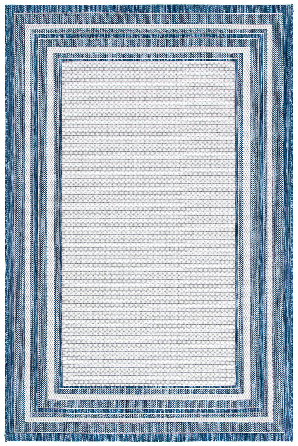 Safavieh Courtyard Collection 6'7' X 9'6' Ivory/Navy Cy8475 Indoor/ Outdoor Waterproof Easy Cleaning Patio Backyard Mudroom Ar
