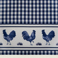 Light Filtering Printed Tier & Valance Window Curtain Set  58 Inch Length, 24 Inch Width  Barnyard (Navy), Machine Washable Dr
