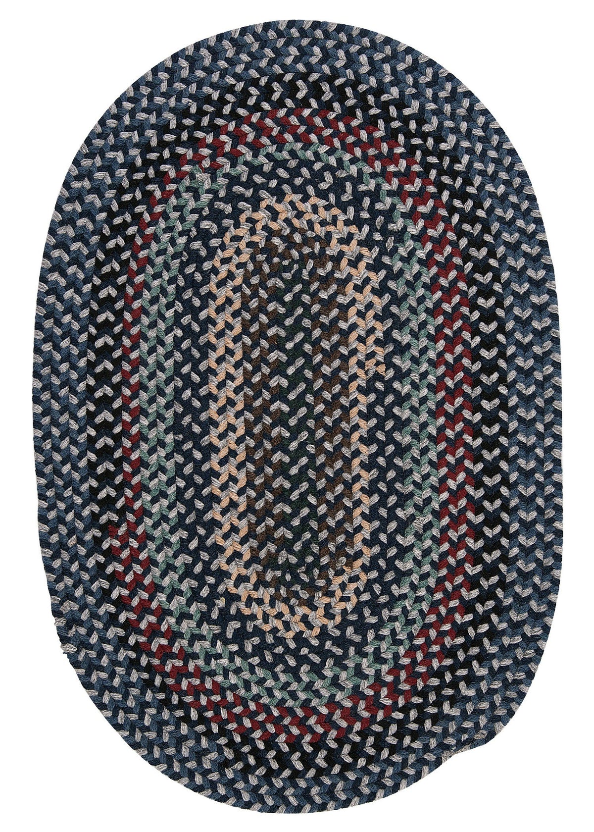 Boston Common Braided Rug, 2X12, Winter Blues