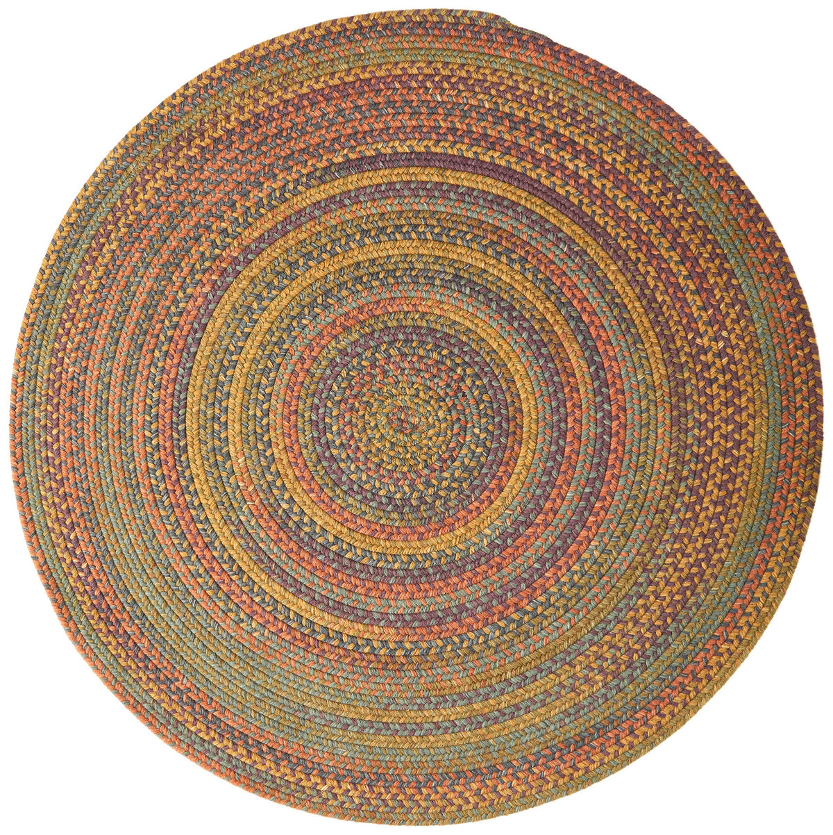 Rustica Round Braided Rug, 6', Floral Burst