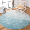 Safavieh Adirondack Collection 4 Round Aqua/Ivory ADR113J Modern Ombre Non-Shedding Area Rug