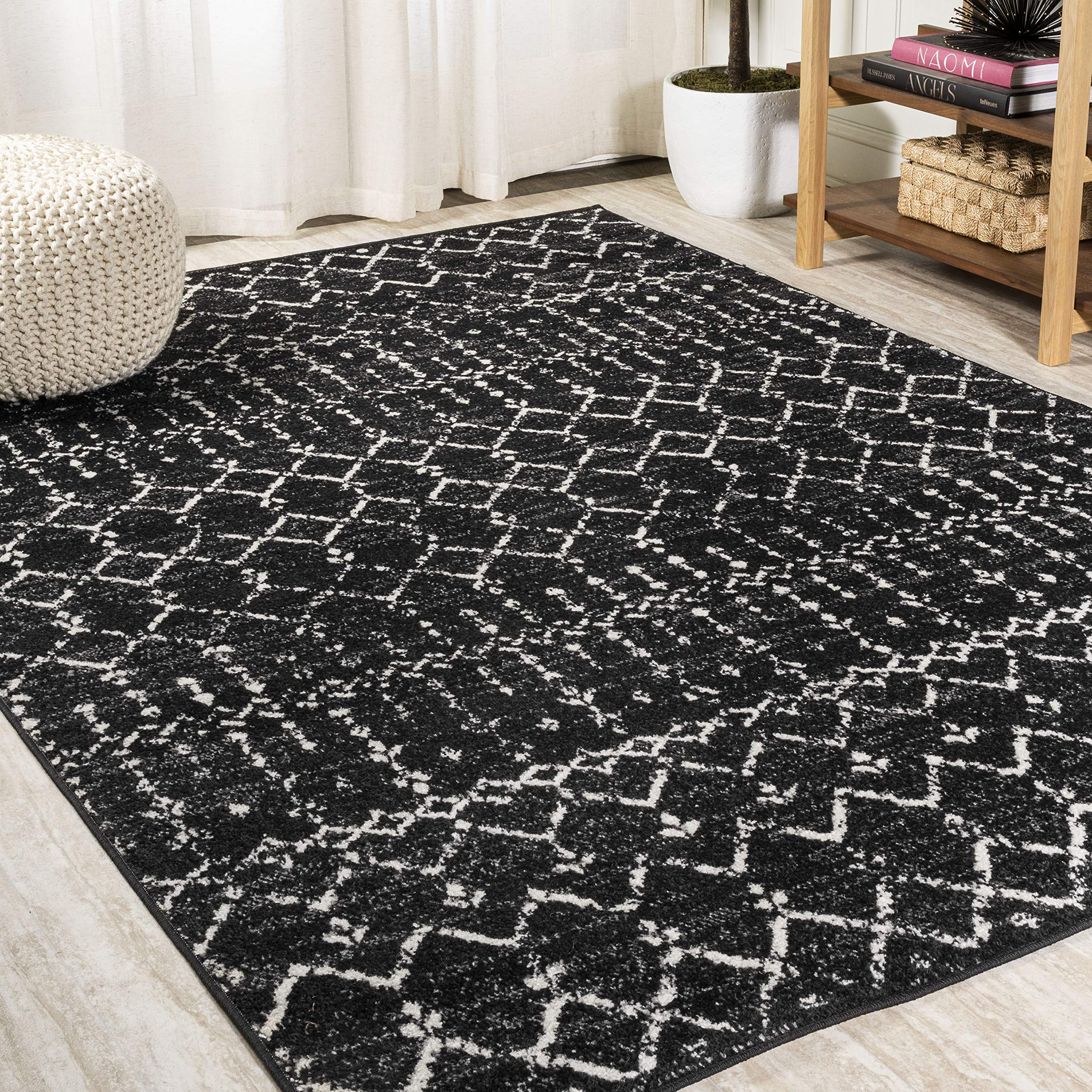 JONATHAN Y MOH101D-5 Moroccan Hype Boho Vintage Diamond Indoor Area-Rug Bohemian Easy-Cleaning Bedroom Kitchen Living Room Non S
