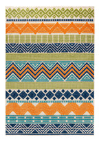 Rugshop Marbella Contemporary Boho Non-Shedding Outdoor Rug Patio Deck Backyard Indoor/Outdoor Area Rug 5' X 7' Multi