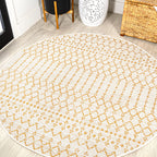 Jonathan Y Smb108J-5R Ourika Moroccan Geometric Textured Weave Indoor Outdoor -Area Rug, Coastal, Bohemian, Modern Easy-Cleaning