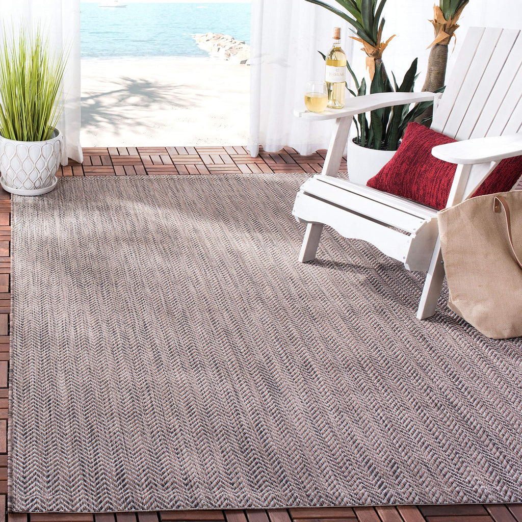 Safavieh Courtyard Collection 2'3' X 10' Grey/Navy Cy8022 Indoor/ Outdoor Patio Backyard Mudroom Runner Rug