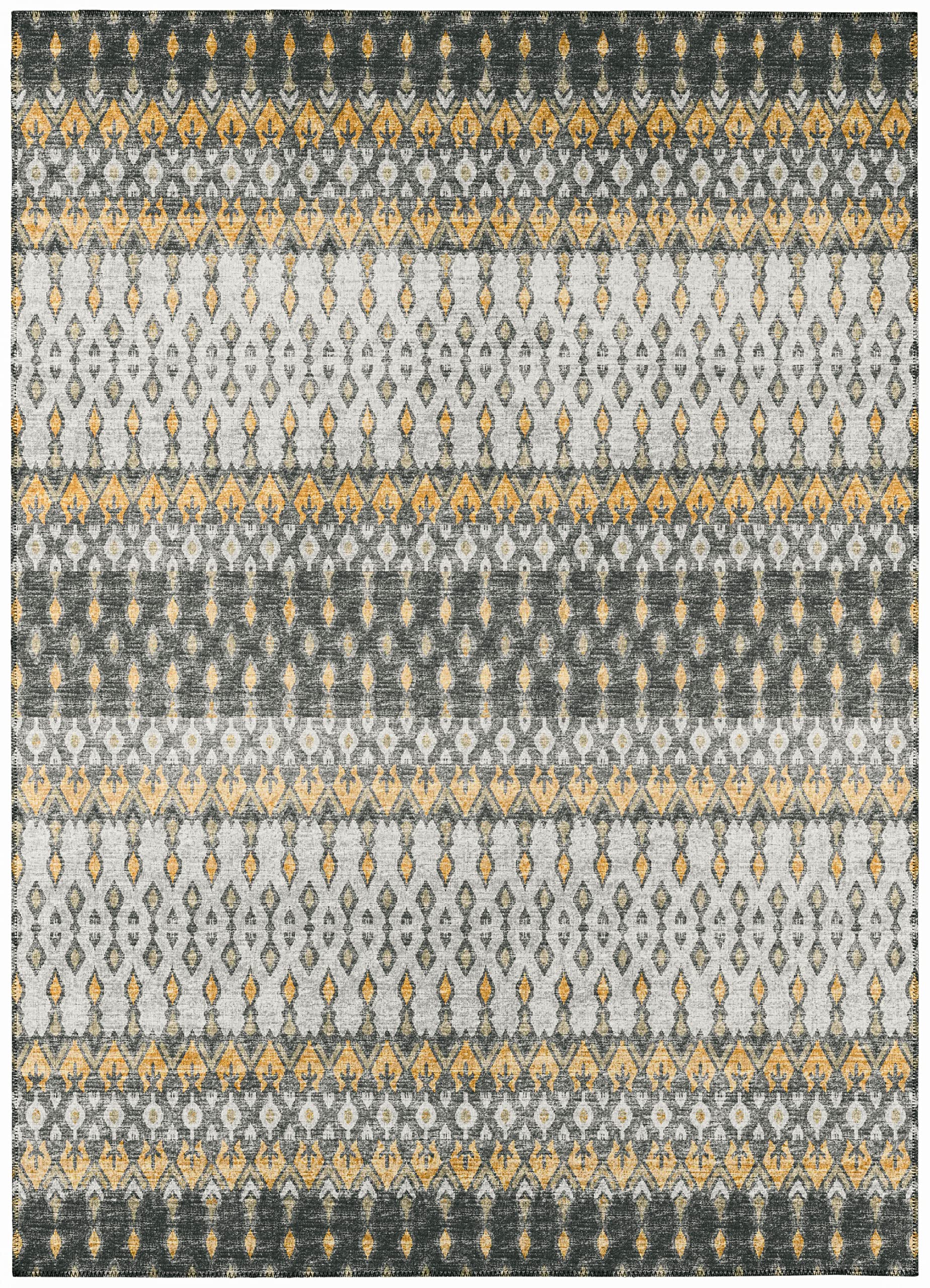 Addison Rugs Bravado Abv31 Grey Washable 5' X 7'6" Indoor Outdoor Area Rug, Easy Clean, Machine Washable, Non Shedding, Bedroom, Entry, Living Room, Dining Room, Kitchen, Patio Rug