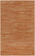 Nourison Essentials Indoor/Outdoor Rust 3' X 5' Area Rug, Easy Cleaning, Non Shedding, Bed Room, Living Room, Dining Room, Backyard, Deck, Patio (3X5)