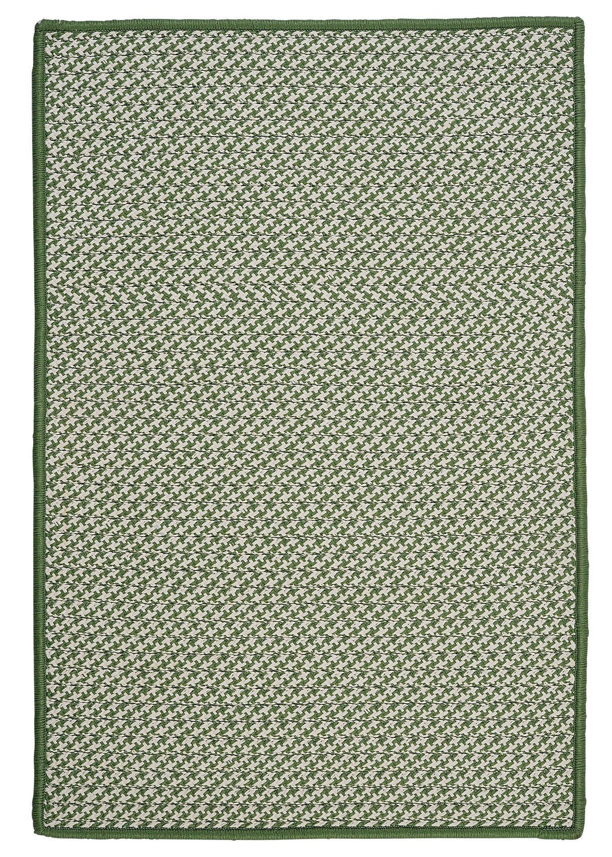 Outdoor Houndstooth Tweed Rug, 10 By 13-Feet, Leaf Green