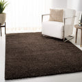 SAFAVIEH August Shag Collection Area Rug - 4 Square, Brown, Solid Design, Non-Shedding & Easy Care, 1.2-inch Thick Ideal for Hi