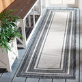 Safavieh Courtyard Collection 2'3' X 8' Ivory / Black Cy8475 Indoor/ Outdoor Waterproof Easy Cleaning Patio Backyard Mudroom Ru