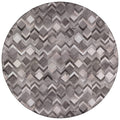Addison Rugs Laredo Alr35 Gray Washable 8' X 8' Indoor Outdoor Round Rug, Easy Clean, Machine Washable, Non Shedding, Bedroom, Entry, Living Room, Dining Room, Kitchen, Patio Rug