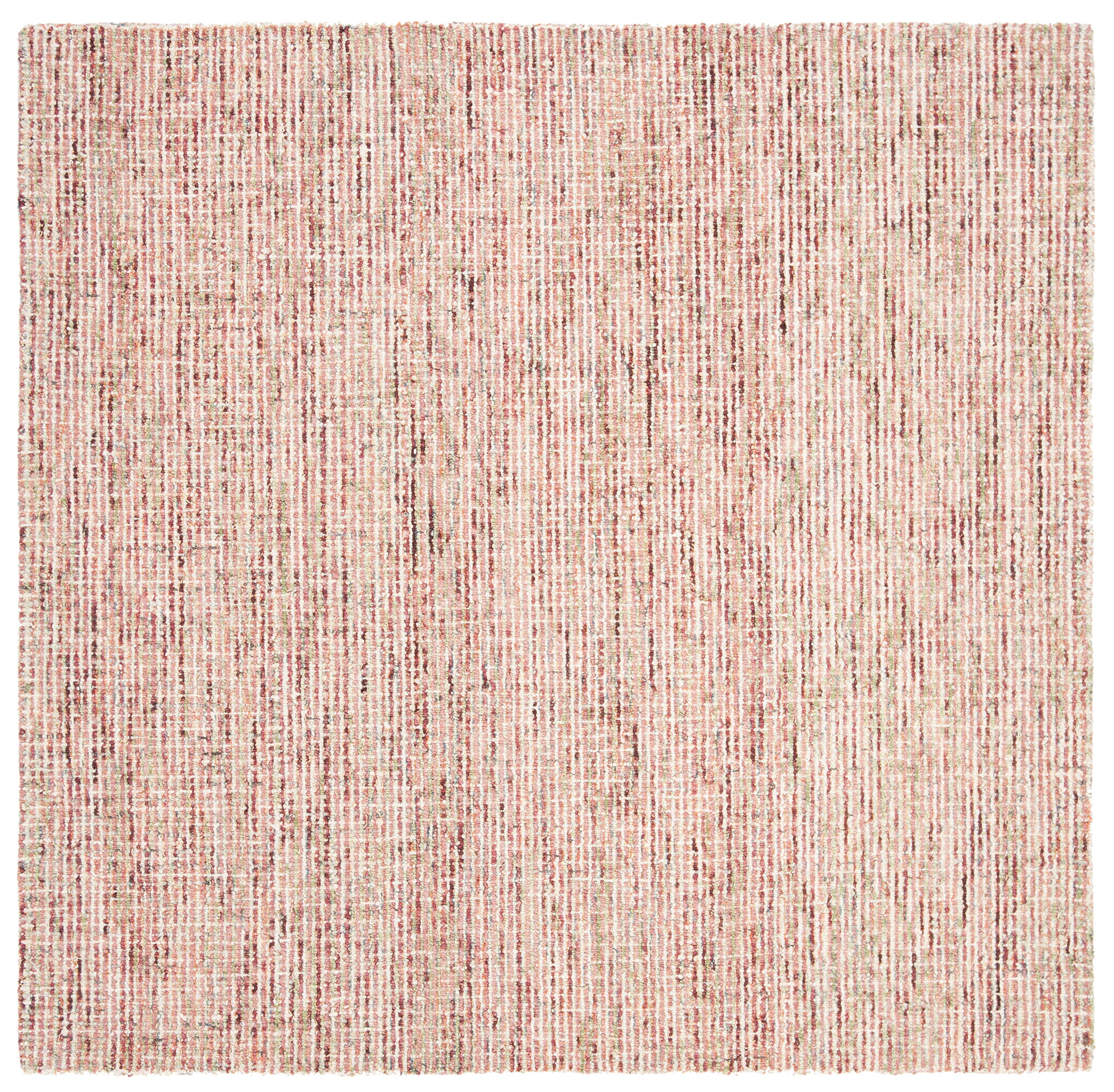 Safavieh Abstract Collection 6' Square Beige / Rust Abt468A Handmade Premium Wool Area Rug