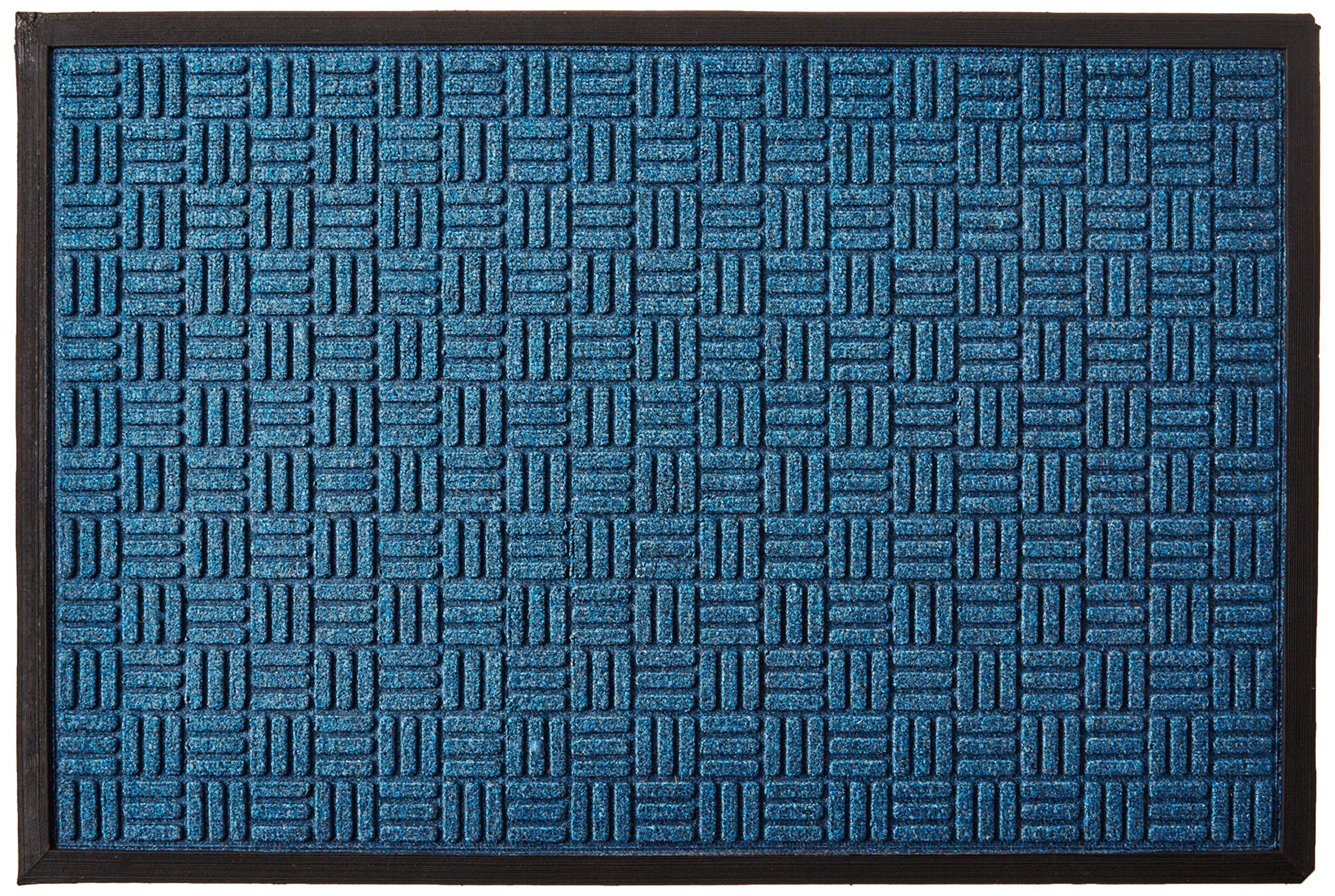 Kempf Water Retainer Entrance Mat, Indoor Outdoor Rubber Rug, Moisture Trapping, Absorbent Mat, 2 By 3-Feet, Blue