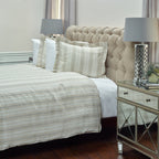 Rizzy Home | BT3012 | Standard Sham | 20"x26" Brown/White/Gray Stripe