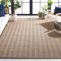 SAFAVIEH Natural Fiber Collection X-Large Area Rug - 11 x 15, Natural & Grey, Border Herringbone Seagrass Design, Easy Care, I