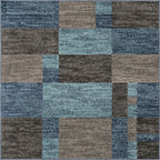Unique Loom Autumn Collection Area Rug - Providence (5' 3'' Square, Blue Gray/ Light Brown)