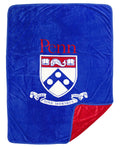 Dormitory 101 University Of Pennsylvania Premium Quality Plush Fleece Blanket - X Large 60'X80'. Fits Queen Or Twin Xl Bedding