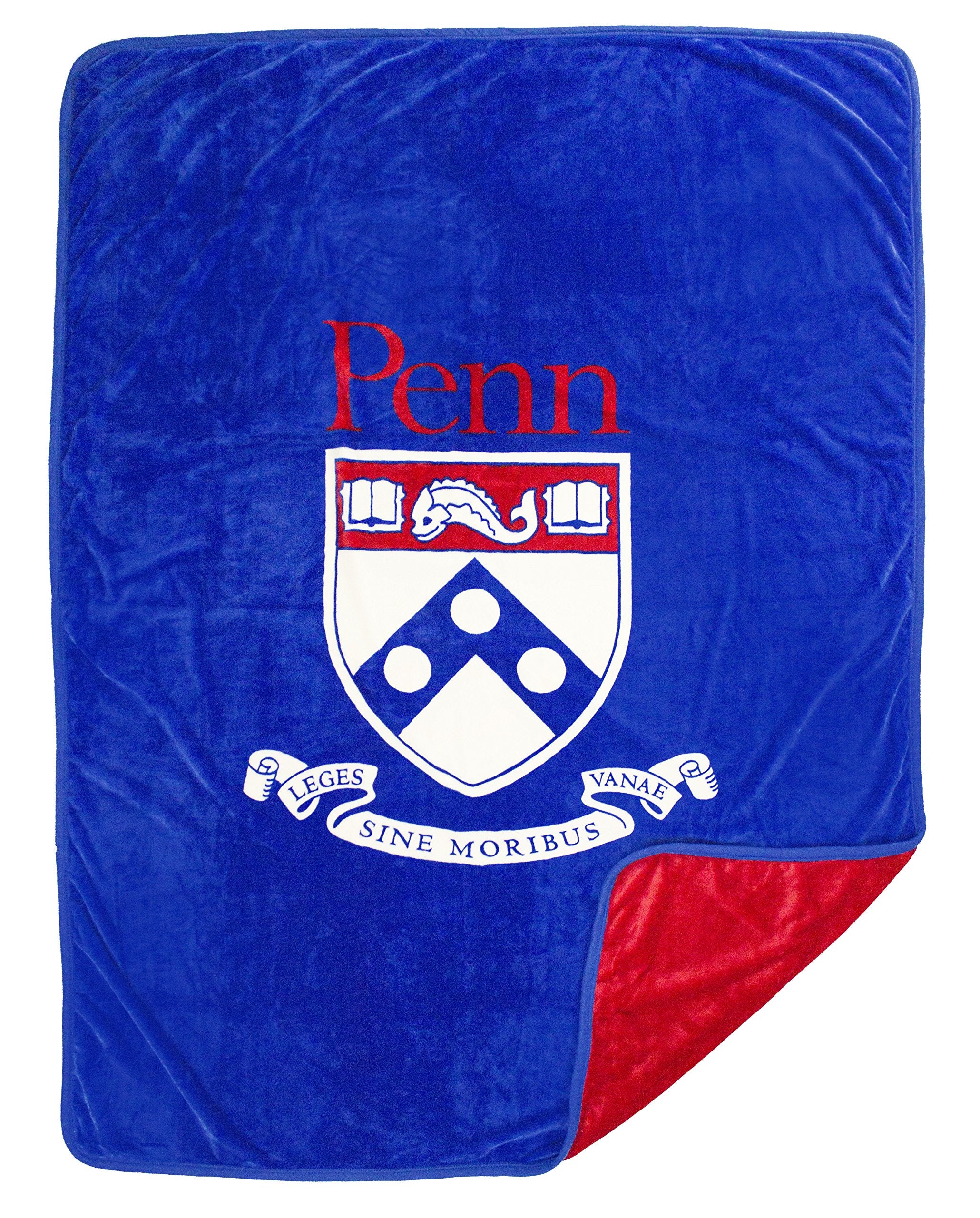 Dormitory 101 University Of Pennsylvania Premium Quality Plush Fleece Blanket - X Large 60'X80'. Fits Queen Or Twin Xl Bedding