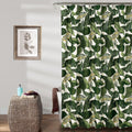 Lush Decor, 72' X 72', Green Tropical Paradise Shower Curtain-Fabric Leaf Rainforest Island Print Design