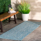 Nuloom Wynn Braided Indoor/Outdoor Runner Rug, 2' 6' X 8', Aqua