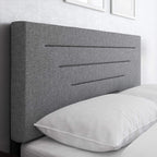 Boyd Sleep Cordoba Upholstered Platform Bed with Headboard and Durable Mattress Foundation with Strong Wood Slat Supports, Box Spring Required: Twin, Gray