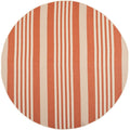 SAFAVIEH Courtyard Collection 4 Round Terracotta/Beige CY6062 Stripe Indoor/ Outdoor Patio Backyard Mudroom Area Rug