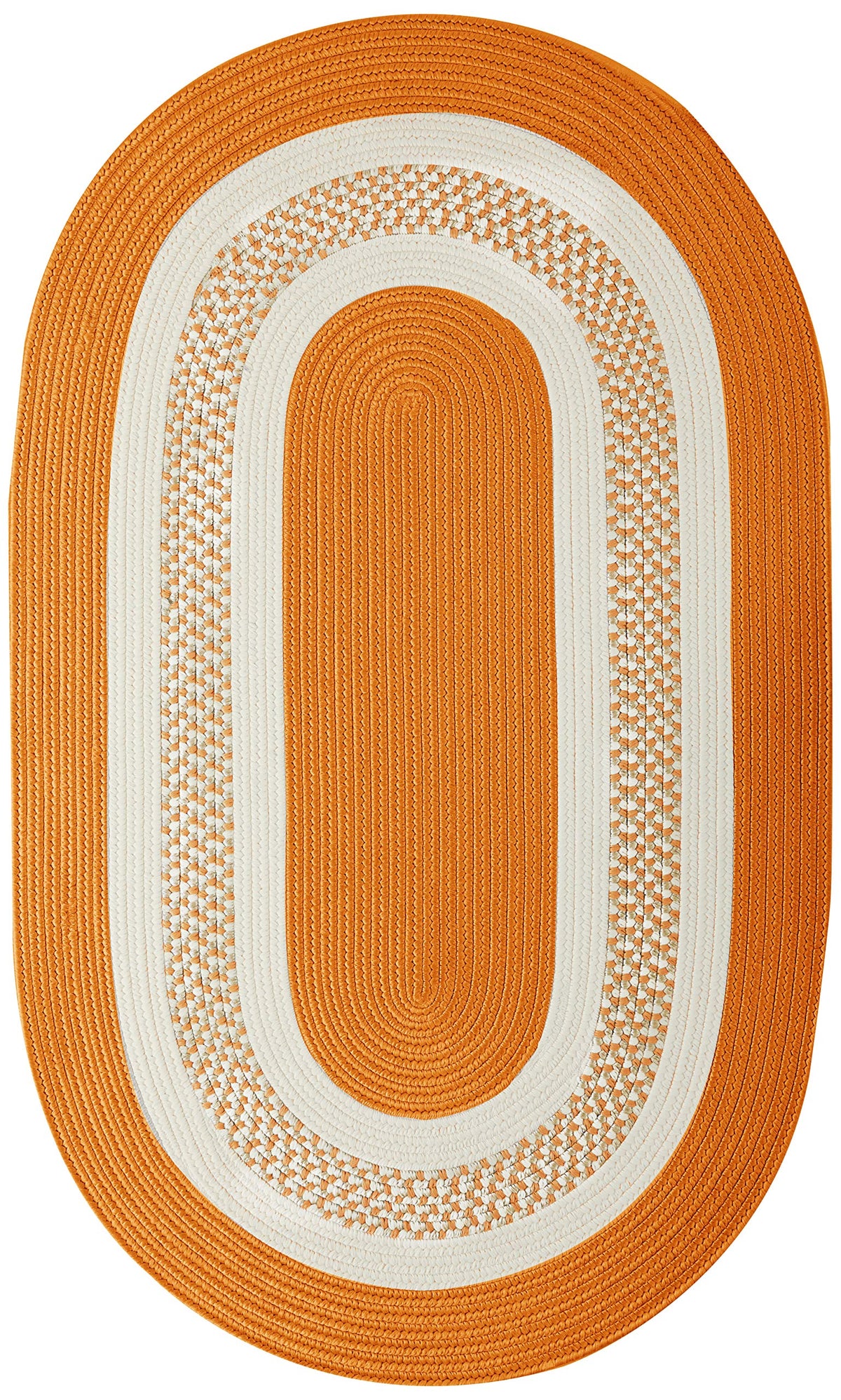 Crescent Oval Area Rug, 5 By 8-Feet, Orange