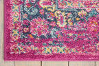 Nourison Passion Fuchsia 3'9' X 5'9' Area Rug, Boho, Traditional, Easy Cleaning, Non Shedding, Bed Room, Living Room, Hallway, (4' X 6')